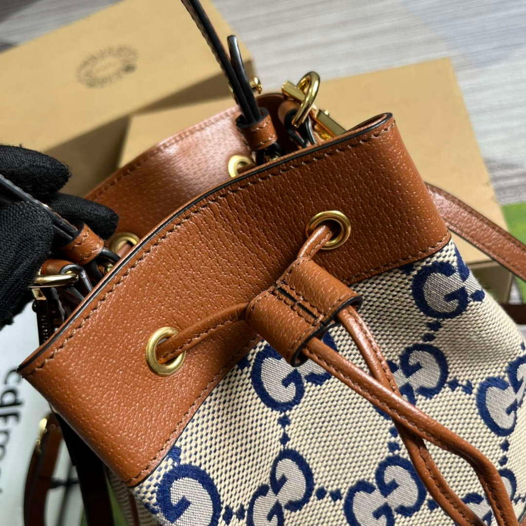 Gucci 550621 Ophidia Small GG Bucket Bag Brown