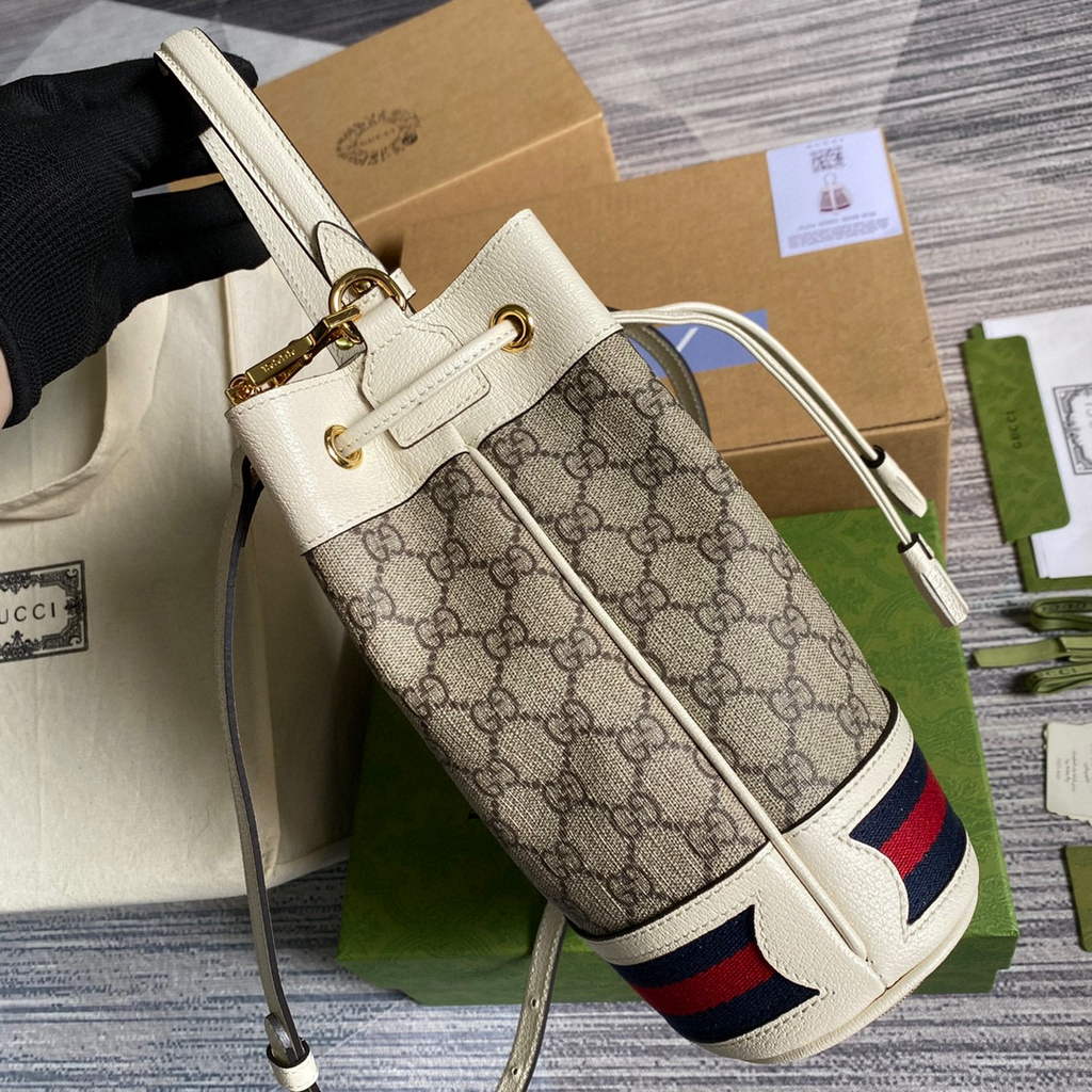 Gucci 550621 Ophidia small GG bucket Shoulder tote bag Beige