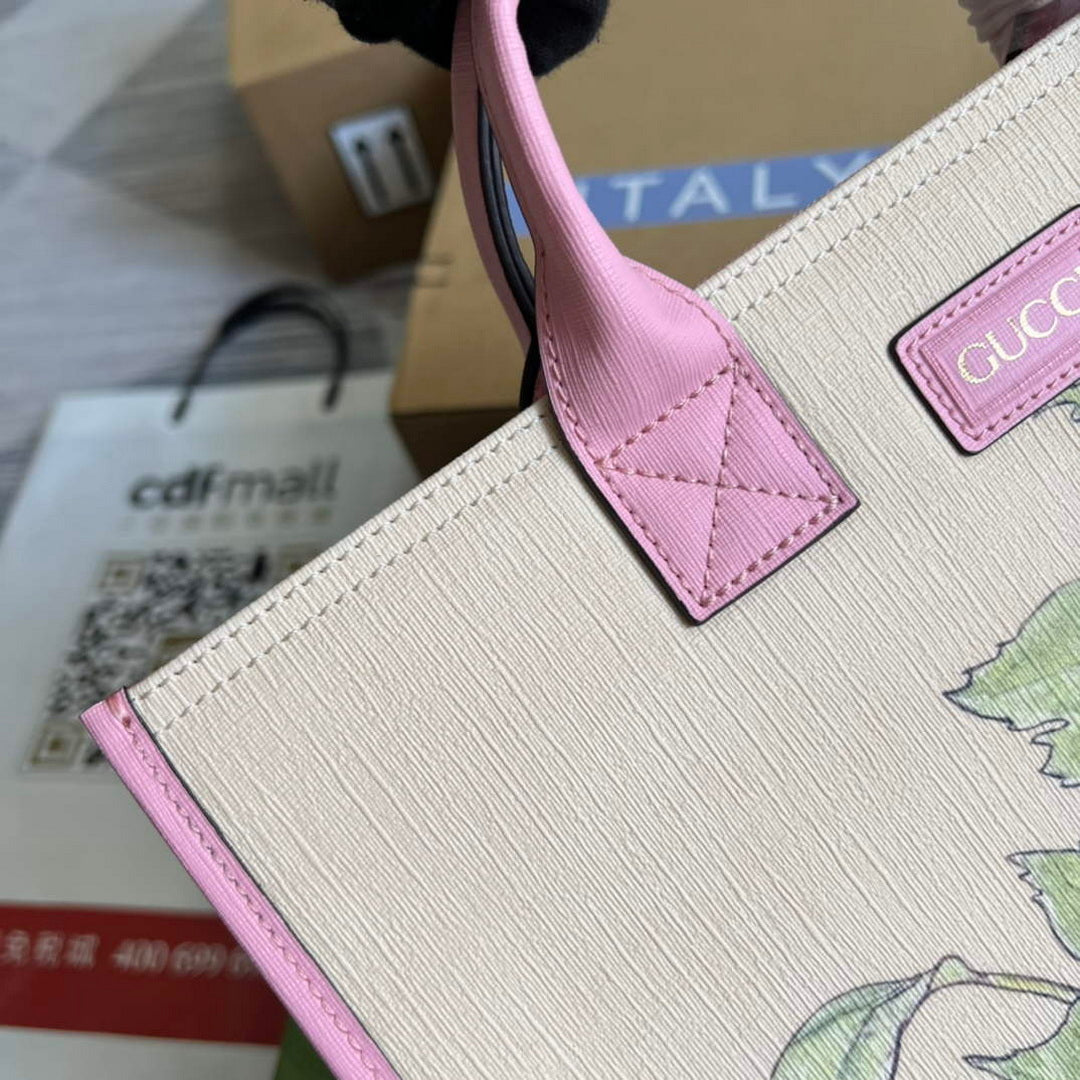 Gucci 550763 Children's Fairy Print Large Tote Bag Pink