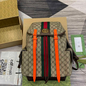 Gucci 598140 Ophidia GG Medium Backpack Bright orange - Default Title - View 1