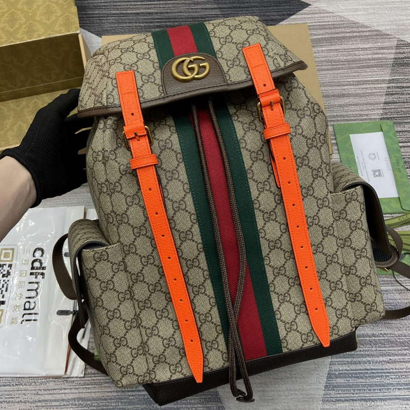 Gucci 598140 Ophidia GG Medium Backpack Bright orange - Default Title - View 4