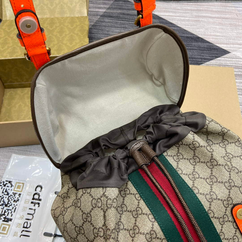 Gucci 598140 Ophidia GG Medium Backpack Bright orange