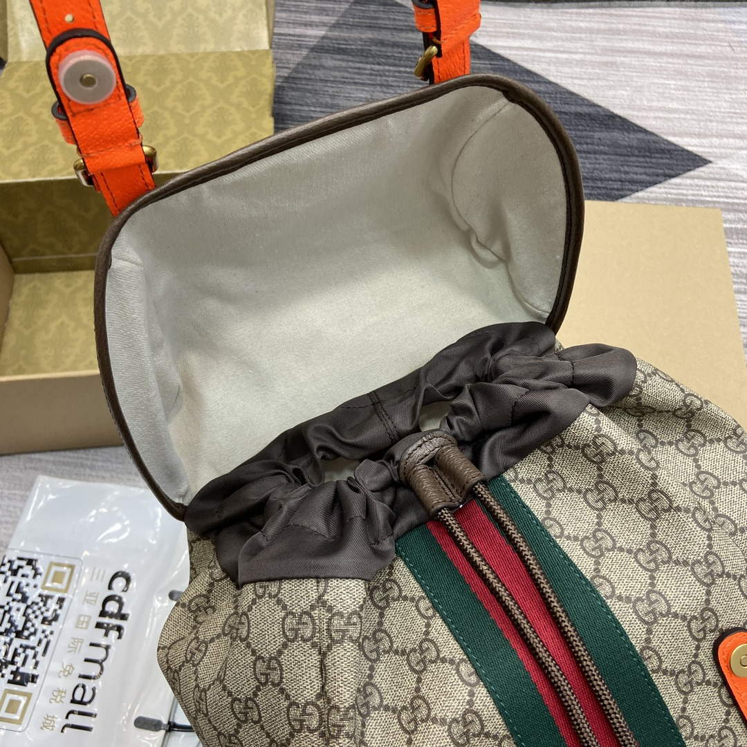 Gucci 598140 Ophidia GG Medium Backpack Bright orange