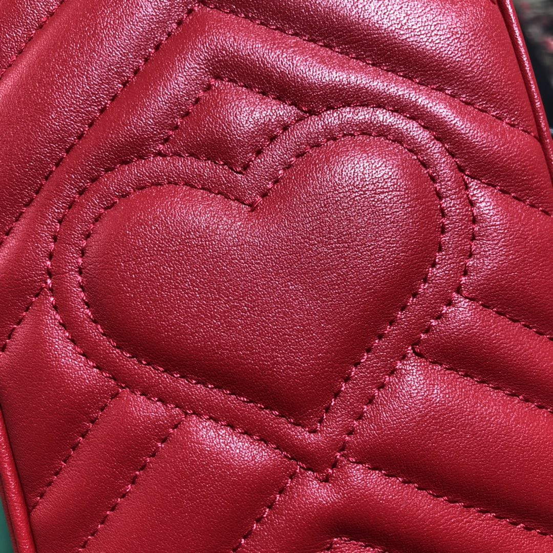 Gucci 598597 GG Marmont mini bag Red - Default Title - View 7