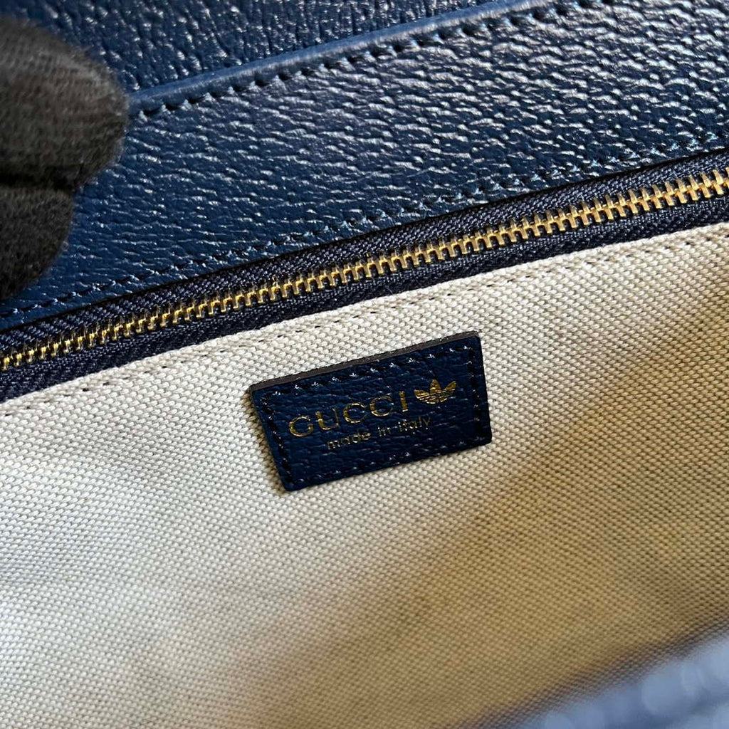 Gucci 602204 Adidas X Gucci Gucci Horsebit 1955 Small Bag Navy& White