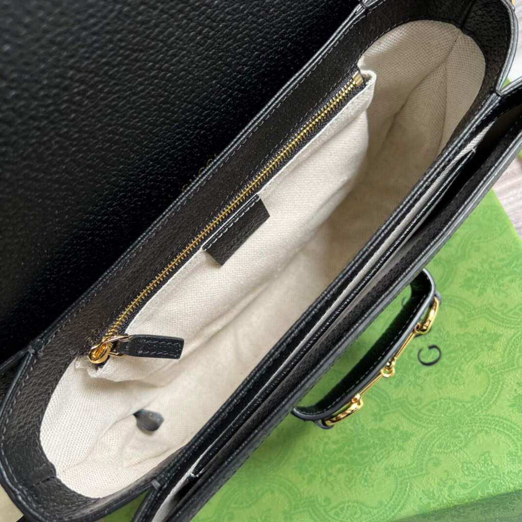 Gucci 602204 Gucci Horsebit 1955 Shoulder Bag Black