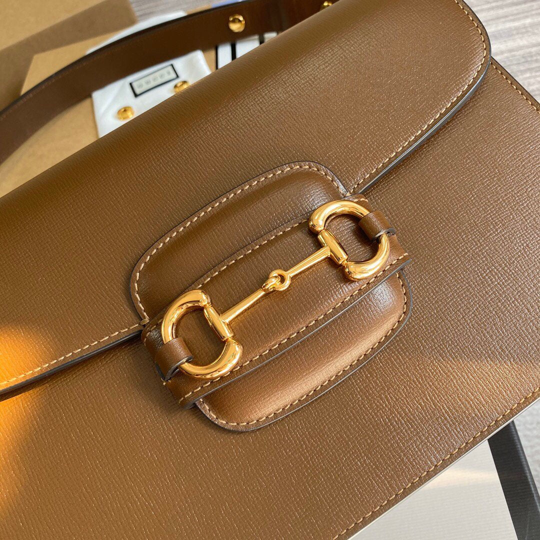 Gucci 602204 Gucci Horsebit 1955 Shoulder Bag Brown