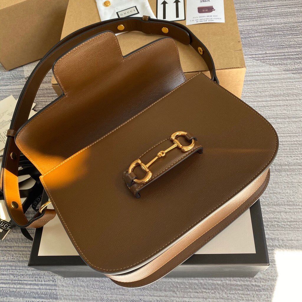 Gucci 602204 Gucci Horsebit 1955 Shoulder Bag Brown