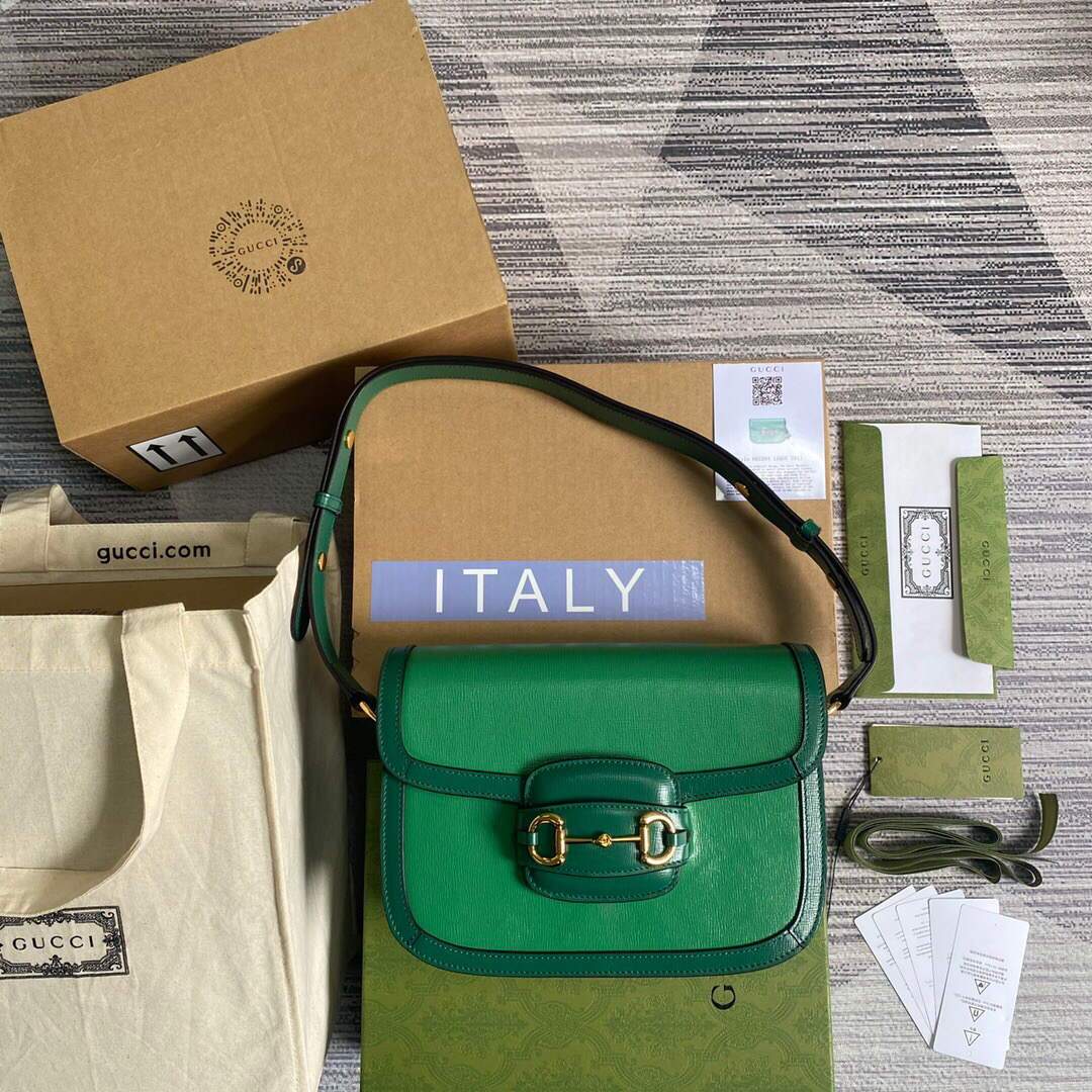 Gucci ‎602204 Gucci Horsebit 1955 Small Shoulder Bag Green