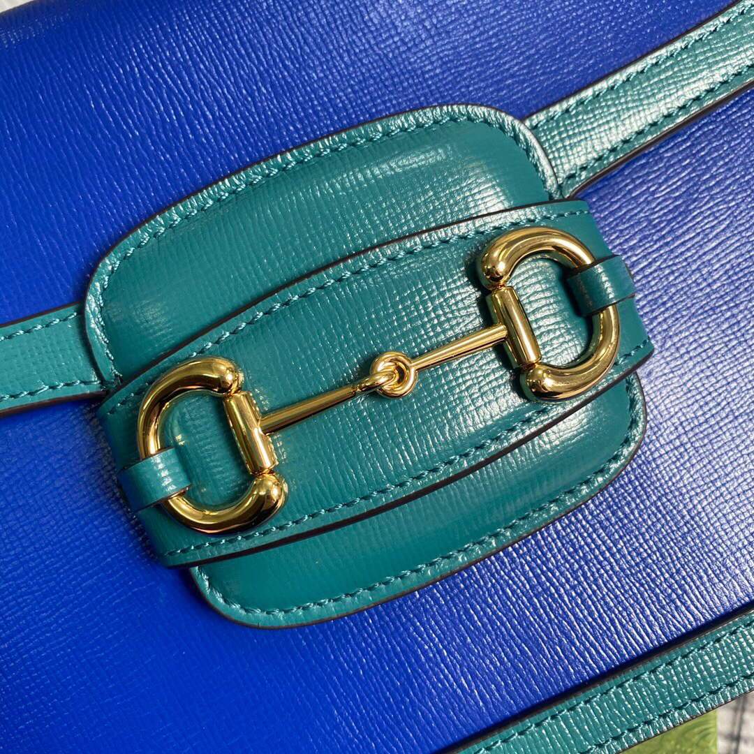 Gucci ‎602204 Gucci Horsebit 1955 Small Shoulder Bag Blue