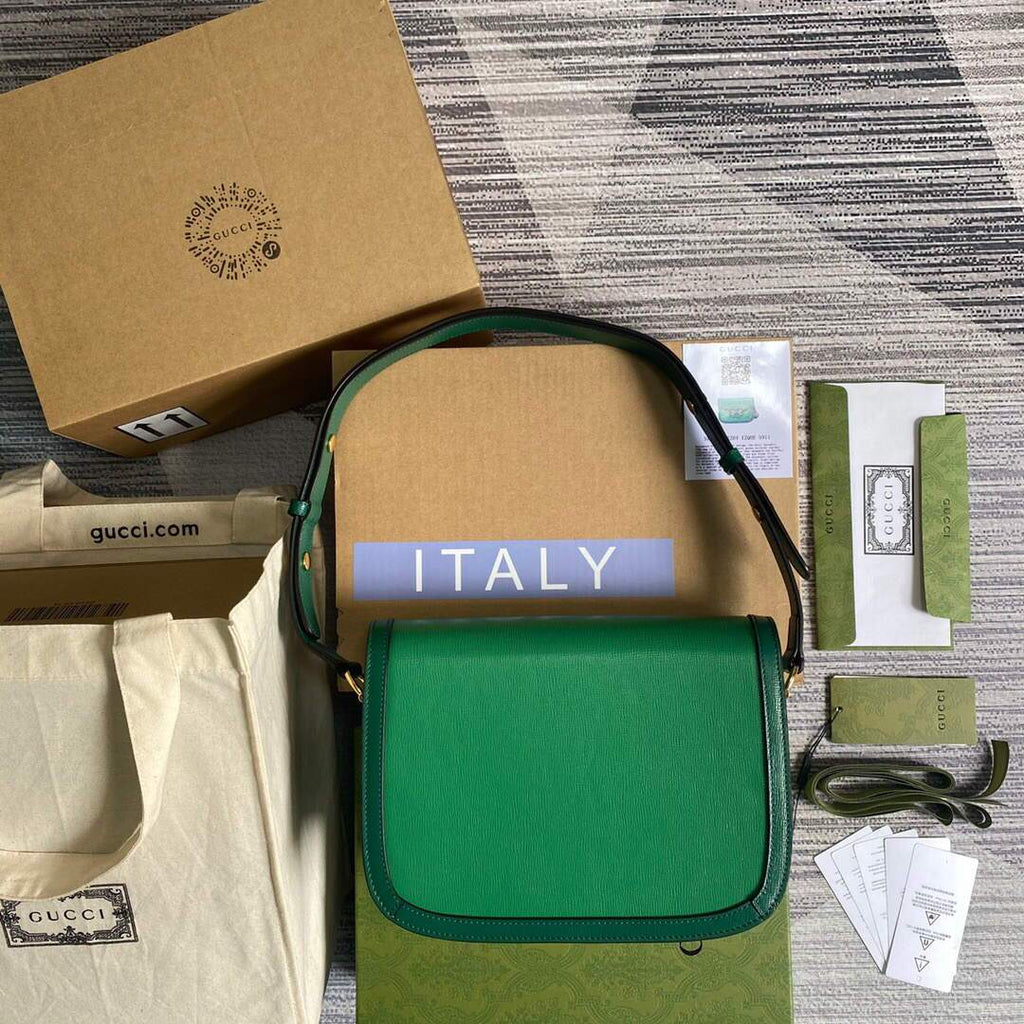 Gucci ‎602204 Gucci Horsebit 1955 Small Shoulder Bag Green