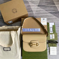 Gucci ‎602204 Gucci Horsebit 1955 Small Shoulder Bag Beige