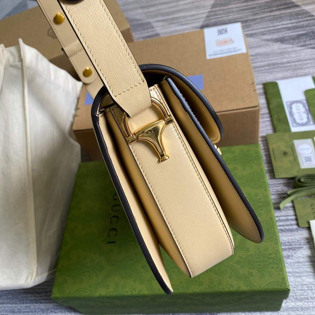 Gucci ‎602204 Gucci Horsebit 1955 Small Shoulder Bag Beige