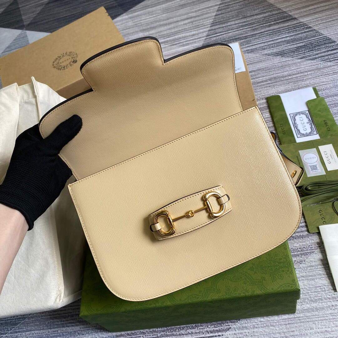 Gucci ‎602204 Gucci Horsebit 1955 Small Shoulder Bag Beige