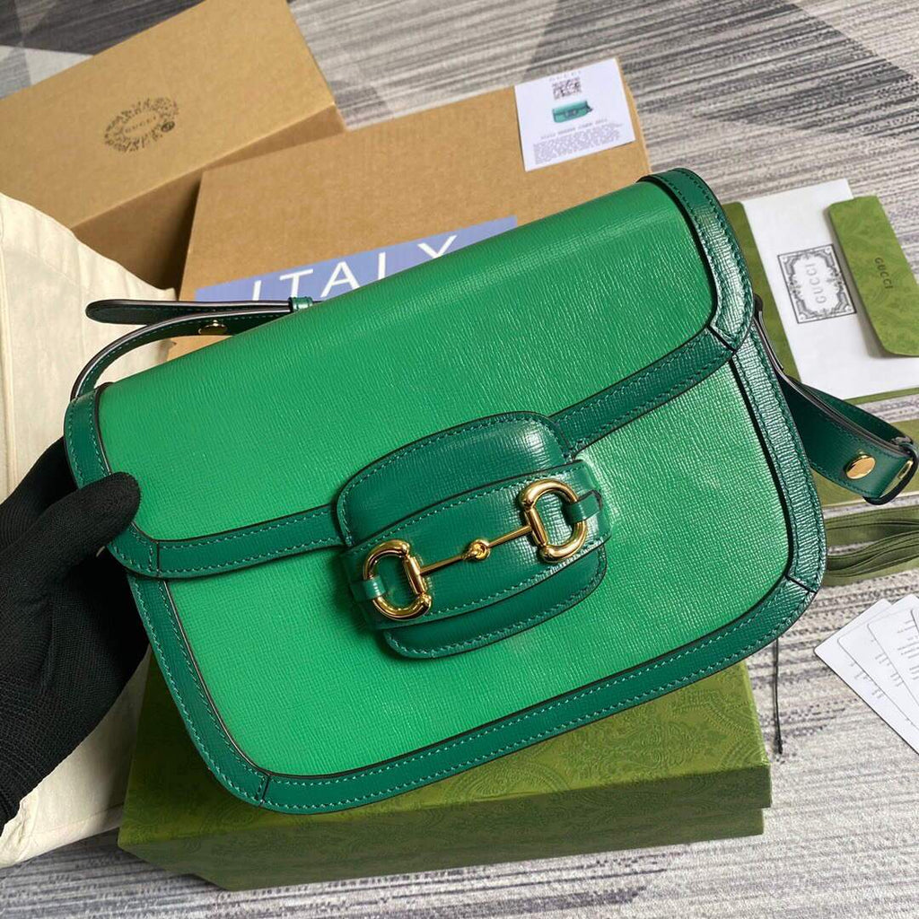 Gucci ‎602204 Gucci Horsebit 1955 Small Shoulder Bag Green