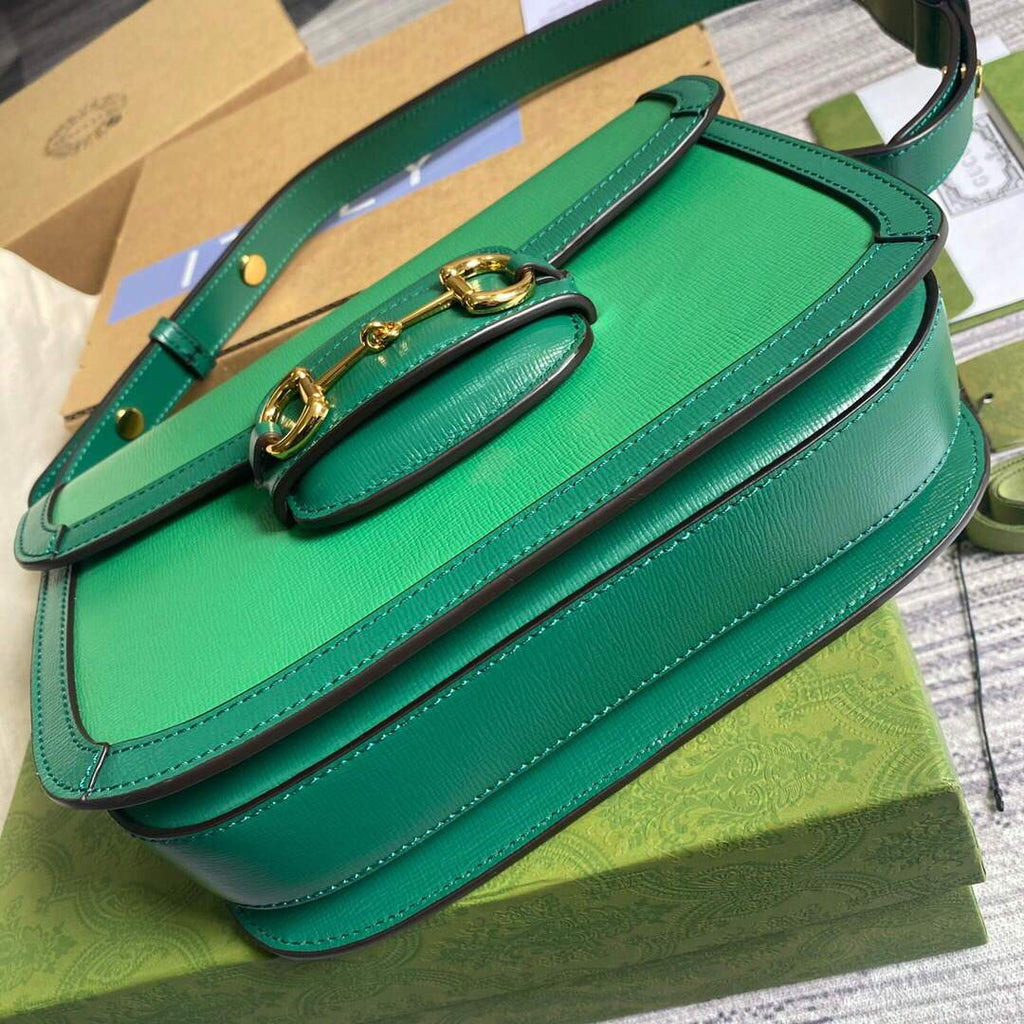 Gucci ‎602204 Gucci Horsebit 1955 Small Shoulder Bag Green