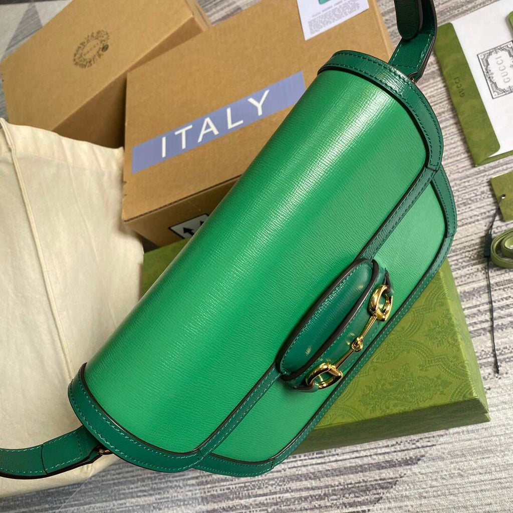 Gucci ‎602204 Gucci Horsebit 1955 Small Shoulder Bag Green
