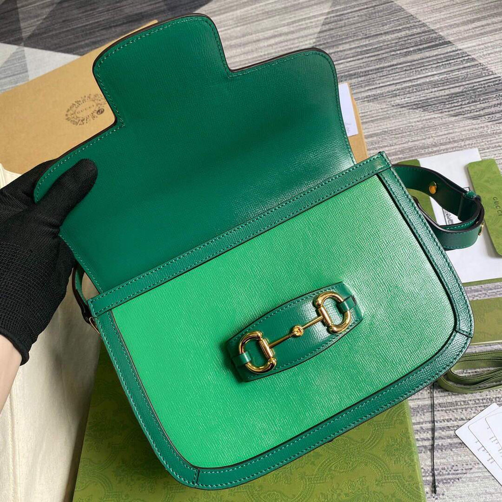 Gucci ‎602204 Gucci Horsebit 1955 Small Shoulder Bag Green