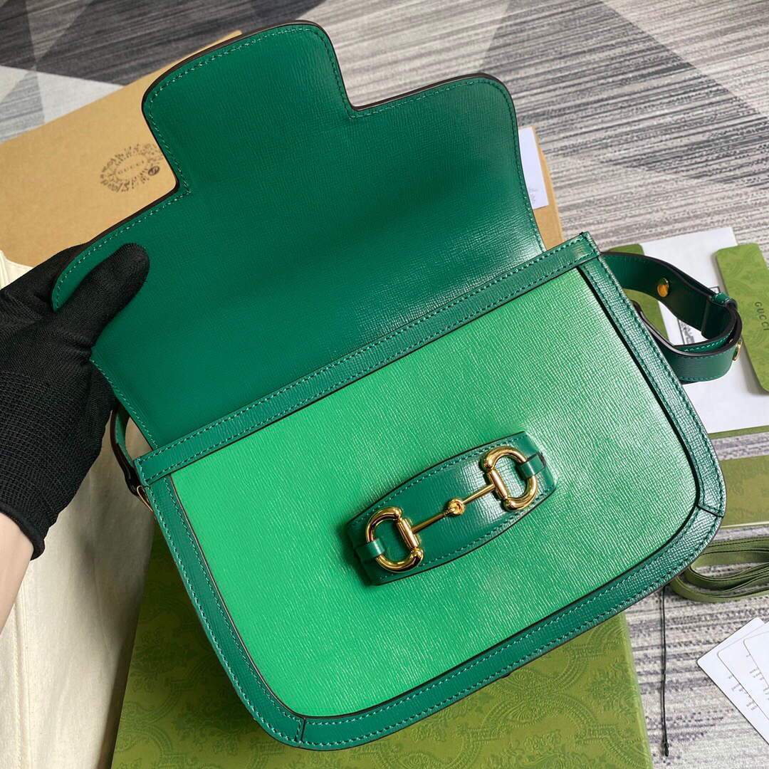 Gucci ‎602204 Gucci Horsebit 1955 Small Shoulder Bag Green