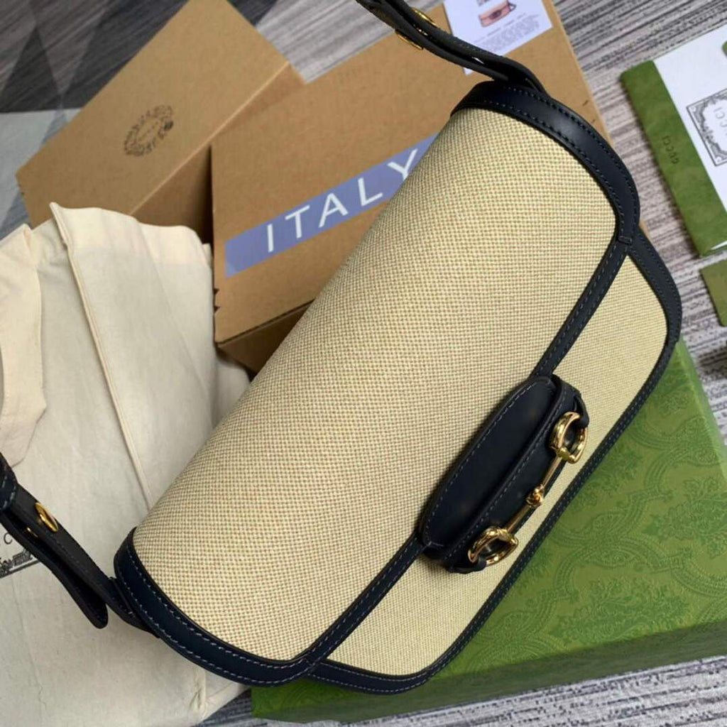 Gucci a€?02204 Gucci Horsebit 1955 Small Shoulder Bag Apricot