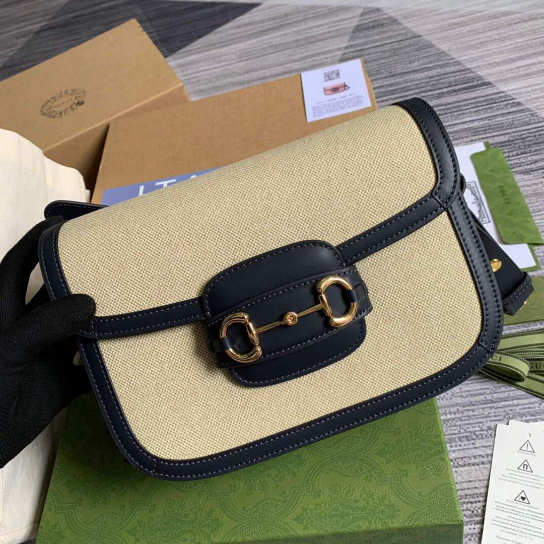 Gucci a€?02204 Gucci Horsebit 1955 Small Shoulder Bag Apricot