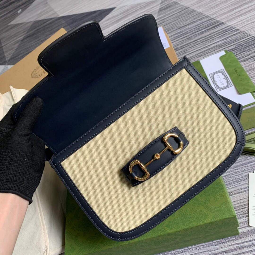Gucci a€?02204 Gucci Horsebit 1955 Small Shoulder Bag Apricot