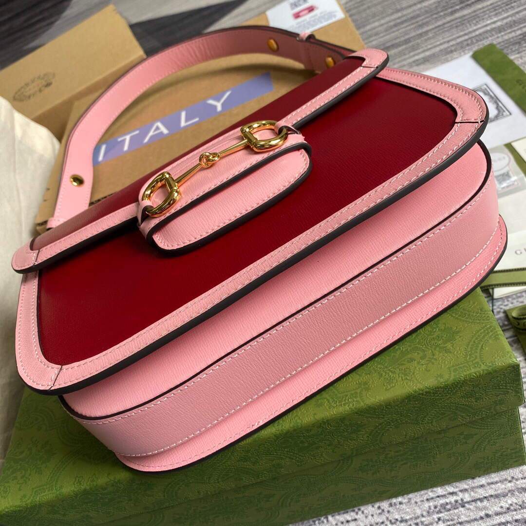Gucci a€?02204 Gucci Horsebit 1955 Small Shoulder Bag Dark Red