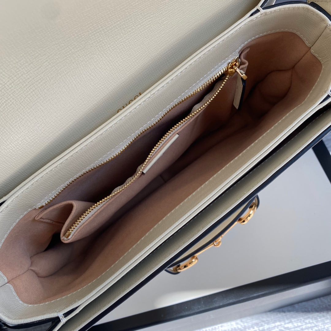 Gucci Horsebit 1955 shoulder bag 602204 Beige leather - Default Title - View 8