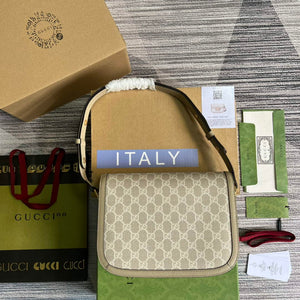 Gucci Horsebit 1955 shoulder bag 602204 beige with beige leather - Default Title - View 2
