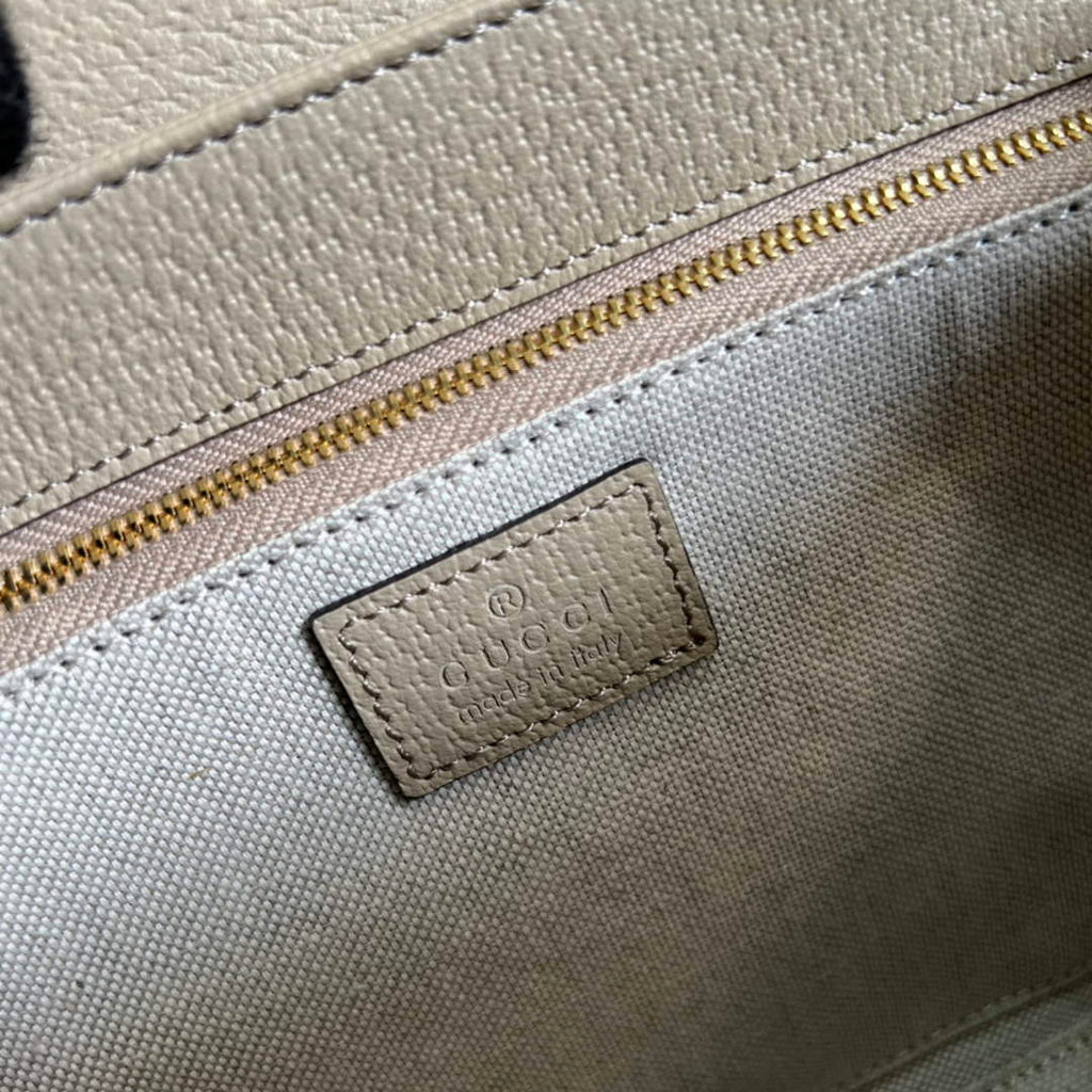 Gucci Horsebit 1955 shoulder bag 602204 beige with beige leather