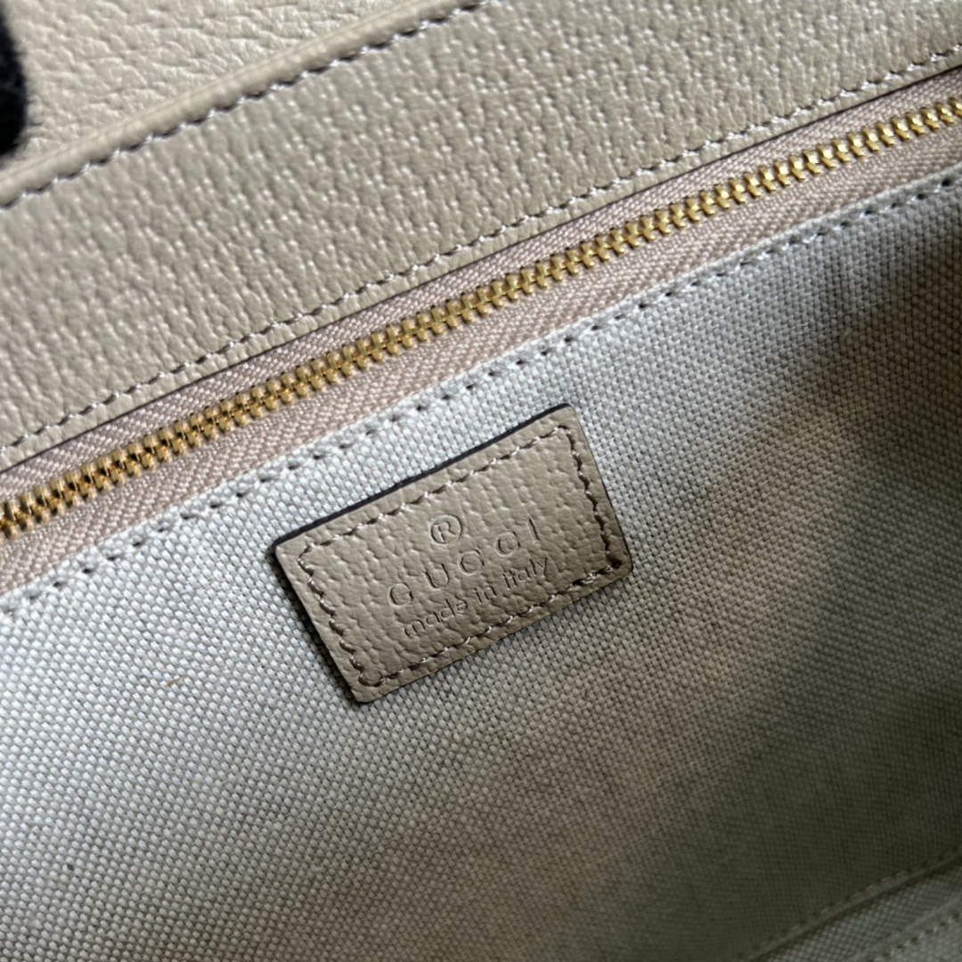 Gucci Horsebit 1955 shoulder bag 602204 beige with beige leather
