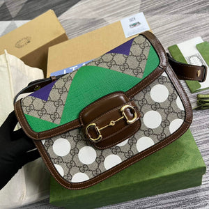 Gucci Horsebit 1955 shoulder bag Beige with 602204 brown leather - Default Title - View 1