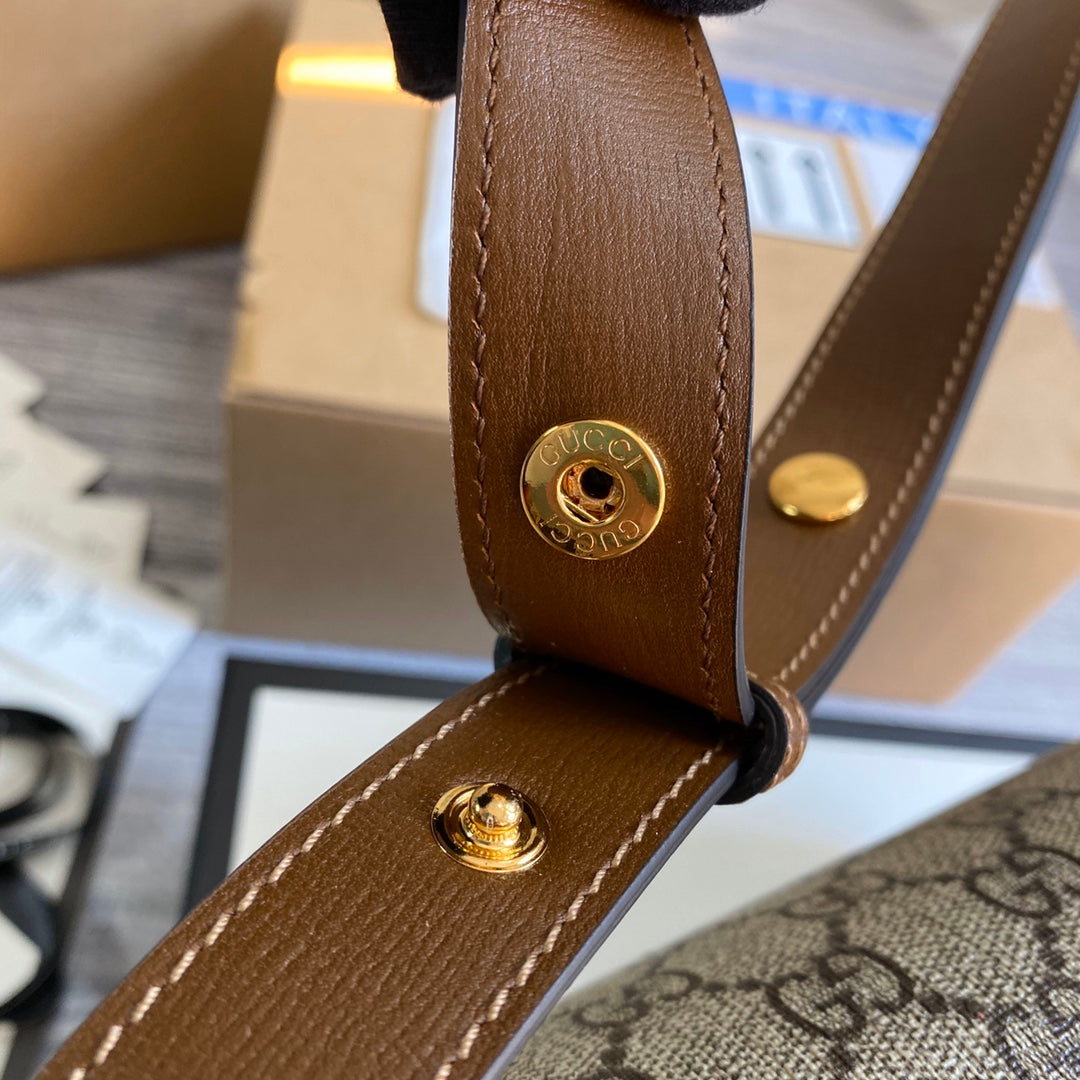 Gucci Horsebit 1955 shoulder bag 602204 Beige with brown leather - Default Title - View 7