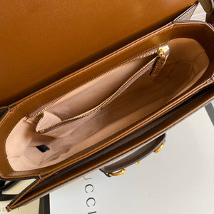 Gucci Horsebit 1955 shoulder bag 602204 Beige with brown leather - Default Title - View 8
