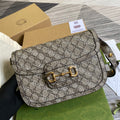 Gucci Horsebit 1955 shoulder bag 602204 Beige - Default Title - View 1