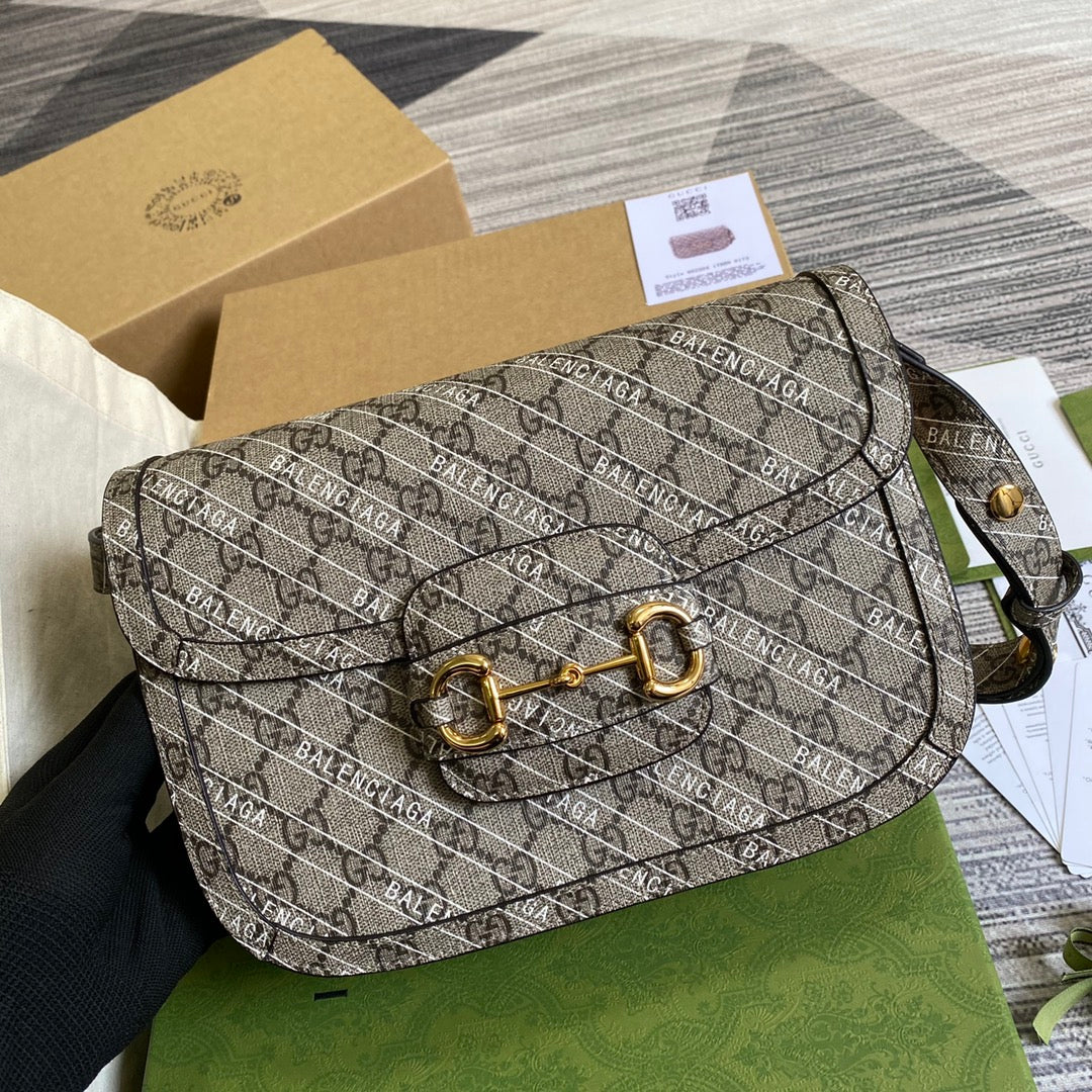 Gucci Horsebit 1955 shoulder bag 602204 Beige - Default Title - View 1