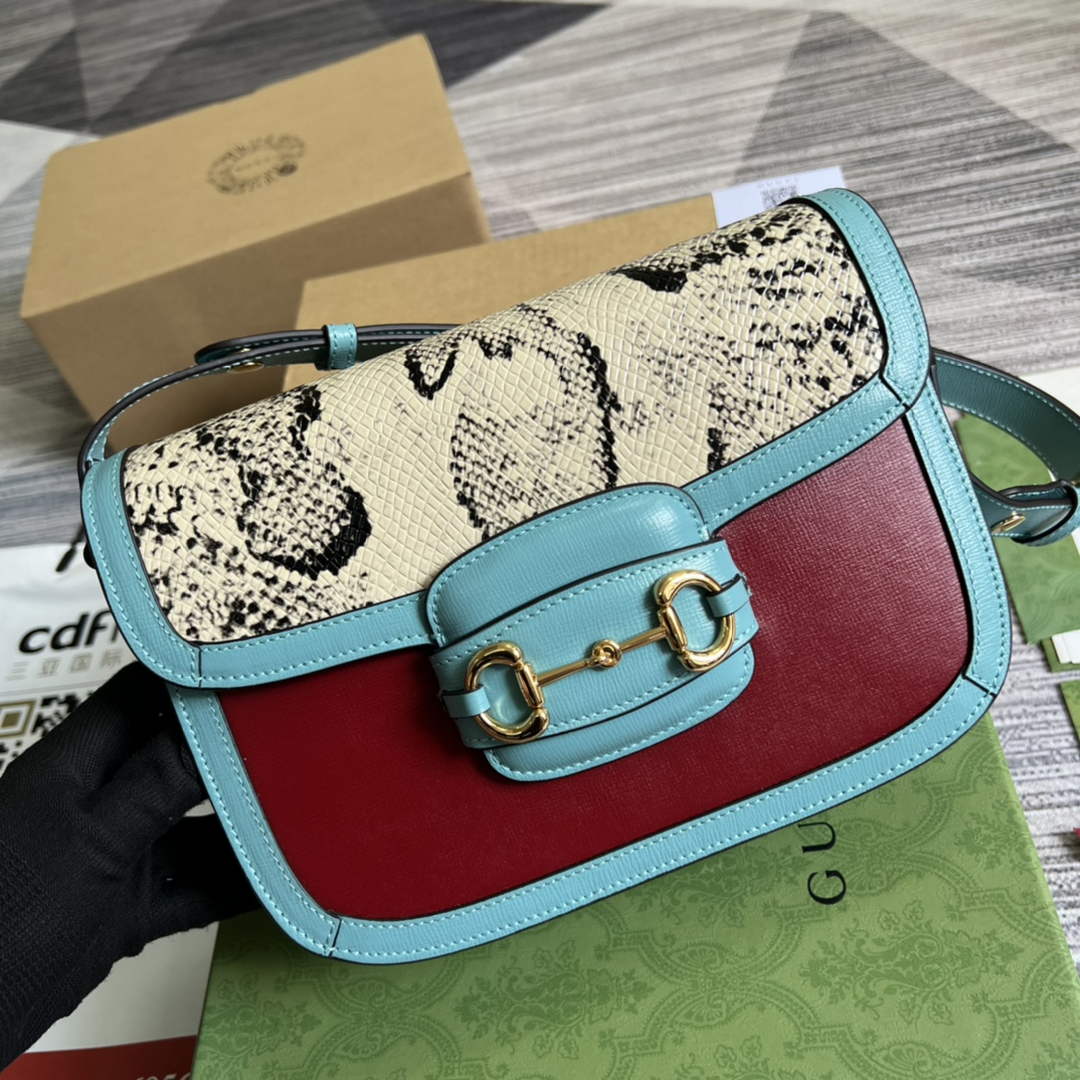 Gucci Horsebit 1955 shoulder bag 602204 Blue - Default Title - View 1