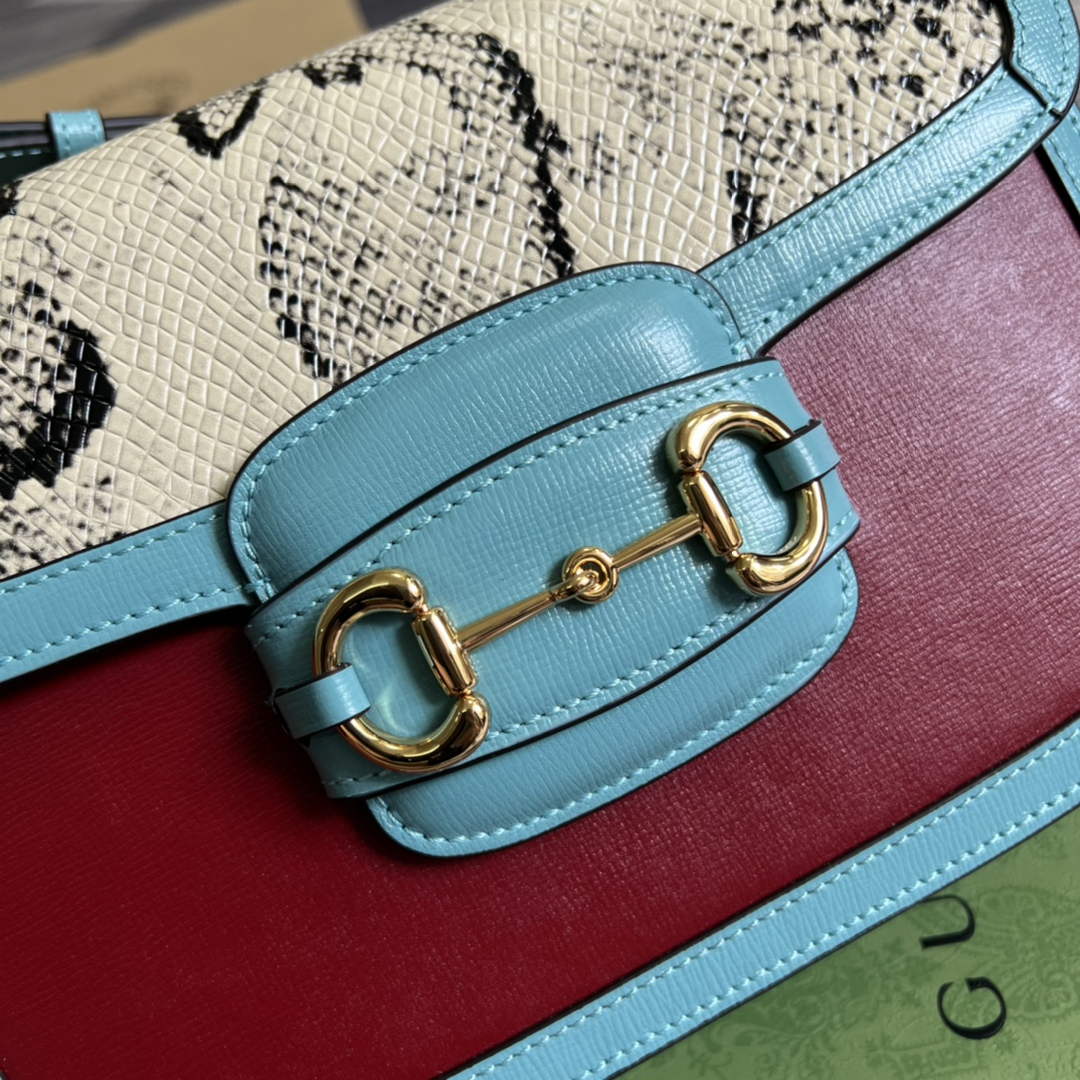 Gucci Horsebit 1955 shoulder bag 602204 Blue - Default Title - View 5