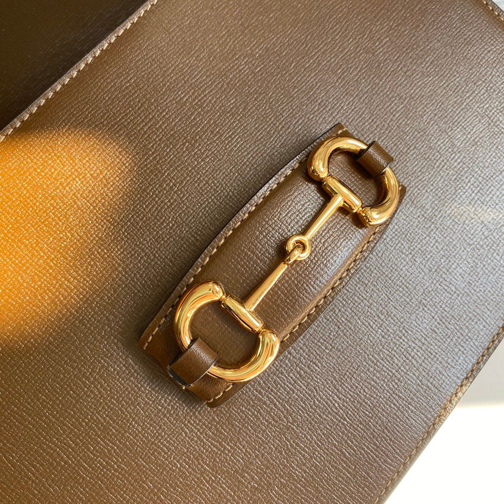 Gucci Horsebit 1955 shoulder bag 602204 Brown leather