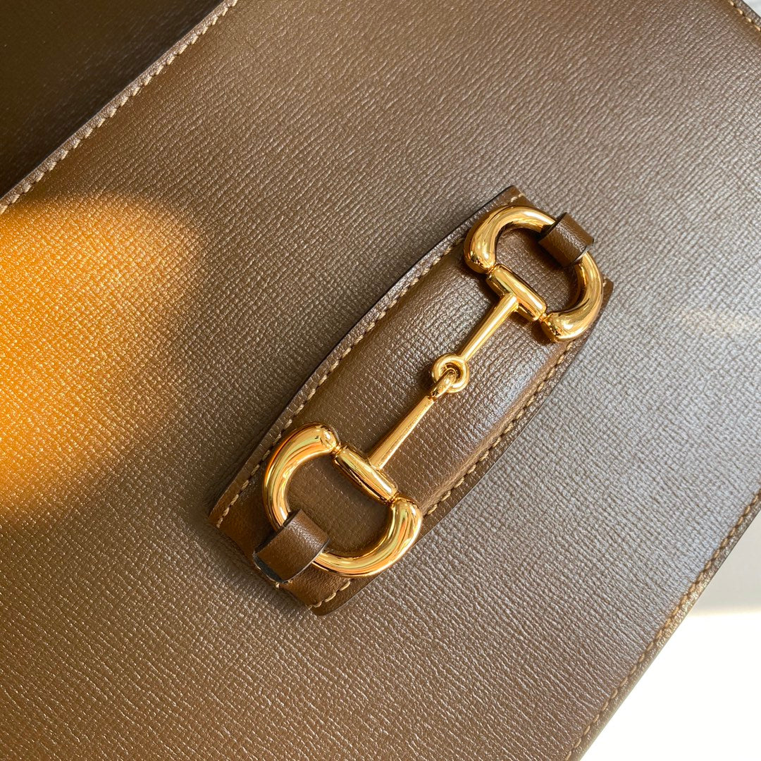 Gucci Horsebit 1955 shoulder bag 602204 Brown leather
