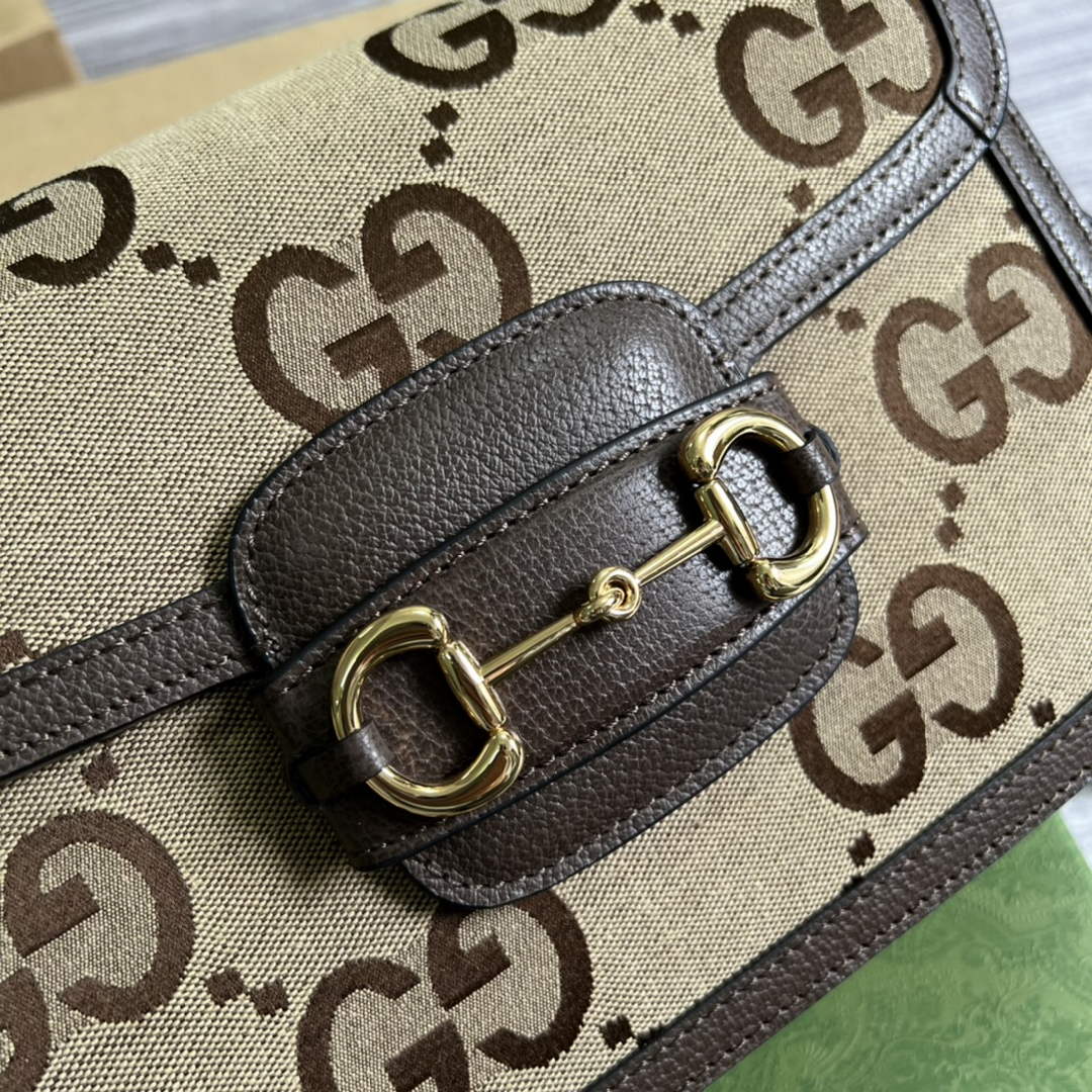 Gucci Horsebit 1955 shoulder bag 602204  brown with brown leather