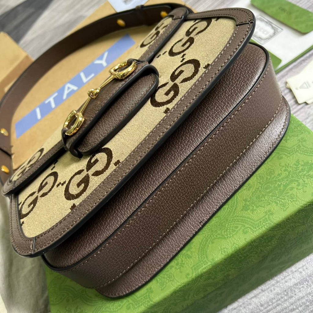 Gucci Horsebit 1955 shoulder bag 602204  brown with brown leather