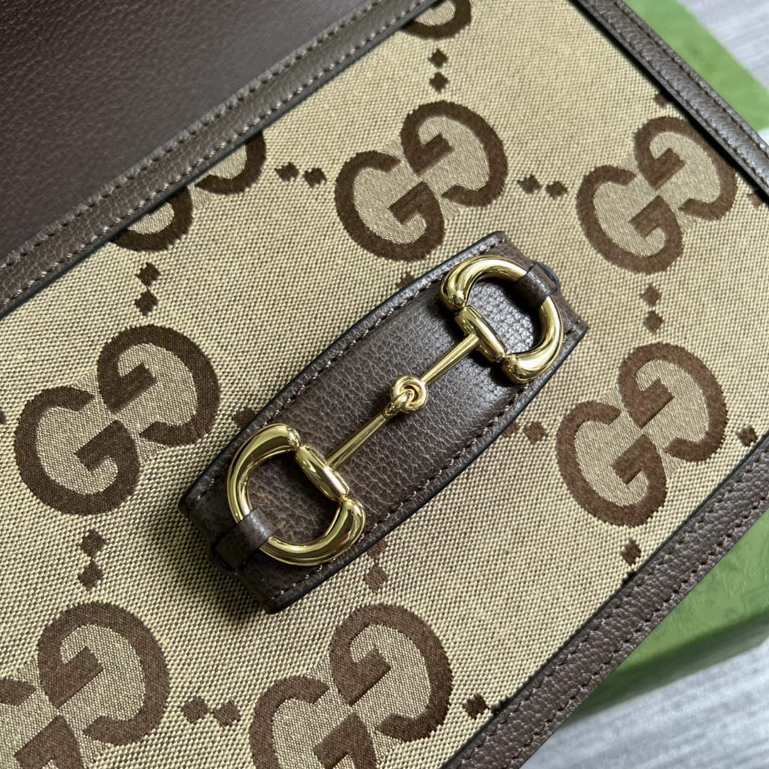 Gucci Horsebit 1955 shoulder bag 602204  brown with brown leather