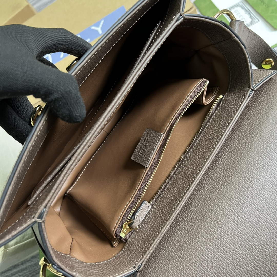 Gucci Horsebit 1955 shoulder bag 602204  brown with brown leather - Default Title - View 8