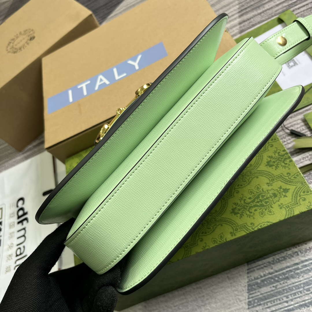 Gucci 602204 Horsebit 1955 shoulder bag Avocado Green