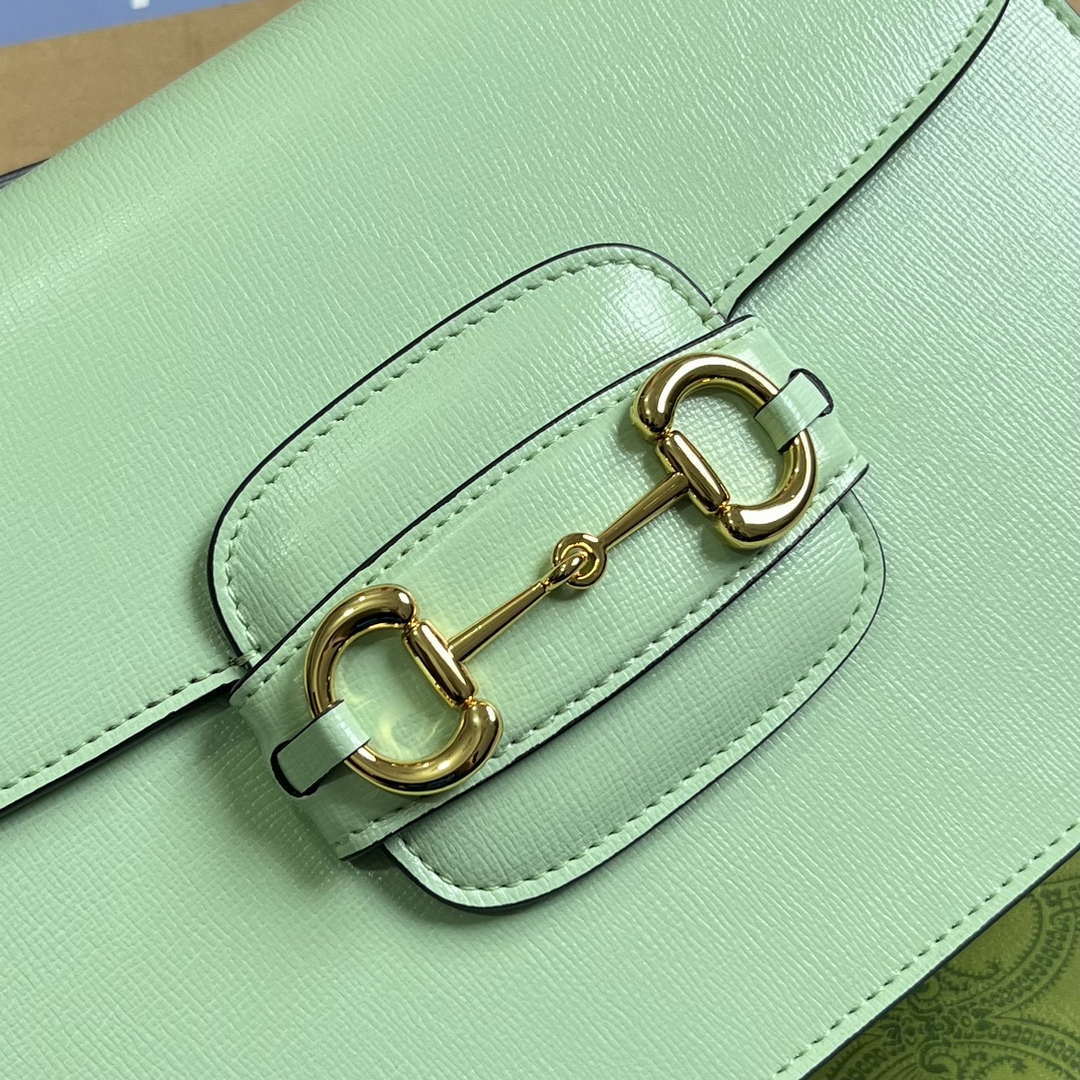 Gucci 602204 Horsebit 1955 shoulder bag Avocado Green - Default Title - View 6