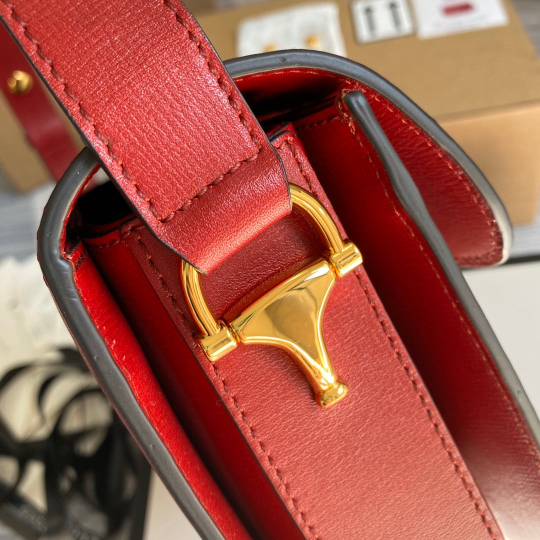 Gucci Horsebit 1955 shoulder bag 602204 Red leather - Default Title - View 3