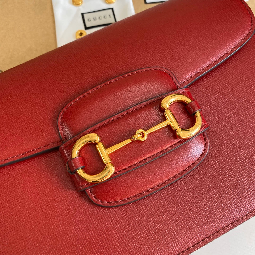 Gucci Horsebit 1955 shoulder bag 602204 Red leather - Default Title - View 4