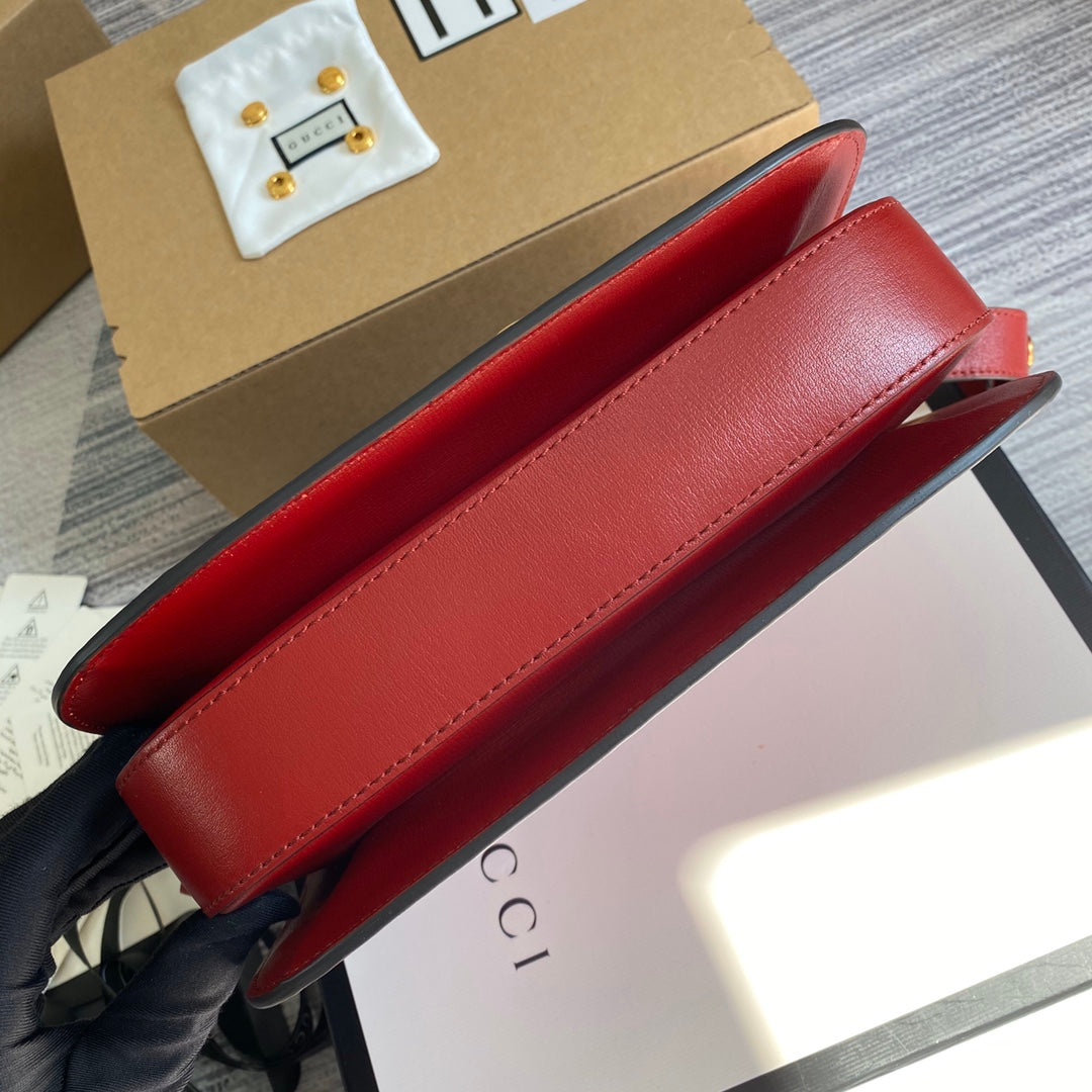 Gucci Horsebit 1955 shoulder bag 602204 Red leather - Default Title - View 5