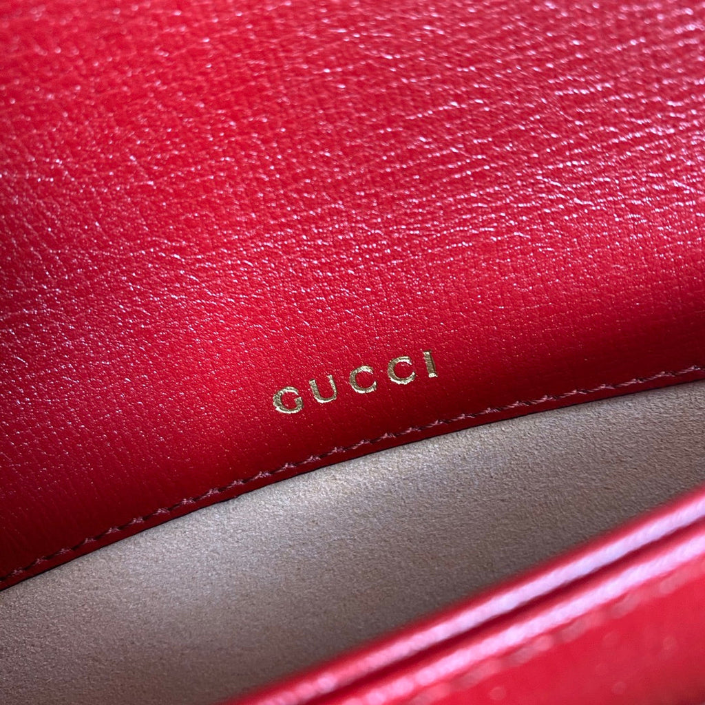 Gucci Horsebit 1955 shoulder bag 602204 Red leather